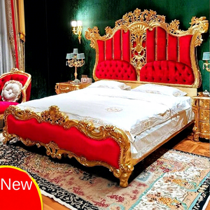 Europäischer Stil Massivholz Luxus-Doppelbett Hauptschlafzimmer Hochzeitsbett Villa Maßgefertigtes Französisches Klassisches Geschnitztes Prinzessinnenbett - Product Image 1