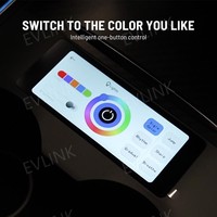 Bande lumineuse d'ambiance néon pour voiture Bande lumineuse laser RVB 128 couleurs changeantes pour Tesla Model 3 Model Y 2021 +.
