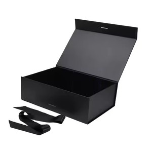 Tùy Chỉnh Sang Trọng Có Thể Tái Chế Từ Đóng Cửa Gấp Quần Áo Giấy Bao Bì Quà Tặng Hộp Với Ribbon Màu Đen Màu Hồng Hộp Quà Tặng - Product Image 3