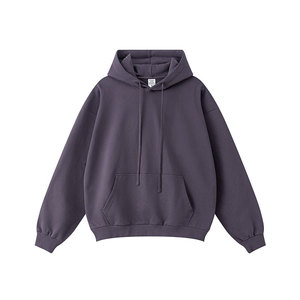 2025 nouveau 440GSM poids lourd solide automne à capuche coton Polyester mélange surdimensionné pull Logo personnalisé français éponge Streetwear - Product Image 1