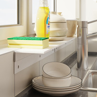 Planche d'extension de rebord de fenêtre de cuisine moderne, exclusive pour le rangement de cuiseur à riz et de casseroles, élargissement de fenêtre en métal sans perçage