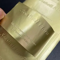 Autocollants 3D en relief dorés mats, autocollants personnalisés en aluminium, étiquettes logo spéciales pour l'emballage de produits électroniques