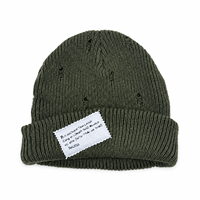 Gorro de punto personalizado OEM del fabricante, estilo vintage, divertido, con etiqueta tejida