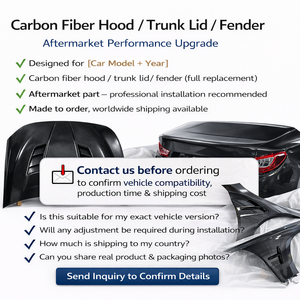 Carbon Fiber <strong>Q50</strong> Fenders Flares For Infiniti <strong>Q50</strong> 2014-2021 Upgraded <strong>Q50</strong> Carbon Fiber Fenders - Product Image 2