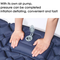 Matelas de camping gonflable double en TPU avec pompe à pied et oreiller, lit d'air portable et imperméable pour la randonnée