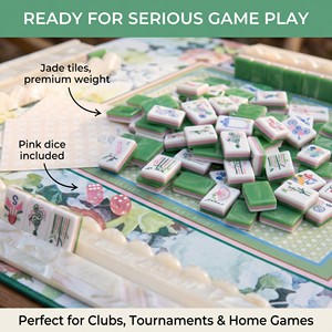 Offre Spéciale – Mahjong Américain de Luxe Moderne en Jade Vert, Couleur Personnalisée, 4 Couches, Sculpté à la Main, 160 Pièces, en Plastique, Portable, pour le Divertissement - Product Image 3