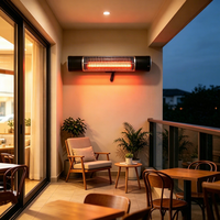 Chauffage mural infrarouge électrique 1500W pour terrasse semi-extérieure