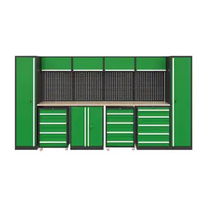 组合式钢制工具柜工作站移动工具小车重型车库储物柜系统工作台车间