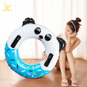 Flotador Inflable Lcwj en Forma de Donut, Diseño de Panda Rosa y Blanco, para Niños y Adultos, para Piscina y Parque Acuático - Product Image 2