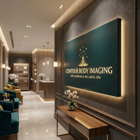 Enseigne lumineuse LED personnalisée 3D avec lettres logo pour publicité et signalisation directionnelle pour spa commercial