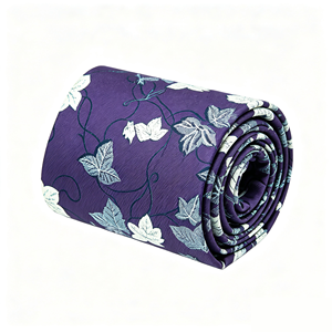 <span class=keywords><strong>Pagne</strong></span> africain en tissu satiné infusé à l'huile de rose, motif feuille blanche à rayures violettes, 100 % coton, 6 yards, style Ankara - Product Image 3