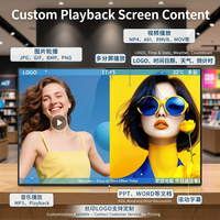 Layar LED Dinding 4K HD 1920x1080p dengan CMS Terintegrasi, Layar Iklan Dalam Ruangan Warna Biru Muda 178 °   Sudut Pandang
