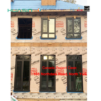 Huasin Canada USA NFRC CE Vente en gros 2026 Fenêtres et portes fixes en aluminium revêtues de bois, avec verre trempé vertical, personnalisées et écoénergétiques
