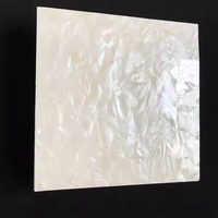 Lembaran Veneer laminasi cangkang pel air tawar putih alami grosir 30x30cm untuk Aksesori Gitar tatahan furnitur