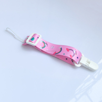 Attache-sucette personnalisée pour bébés, vente en gros, sangle réglable anti-chute, support de sucette en tissu, laisse pour tétines