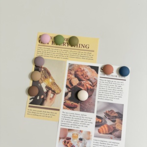 Aimants de réfrigérateur colorés décoratifs mats hémisphériques, aimants mignons et puissants pour tableau blanc, pour cuisine et bureau - Product Image 3