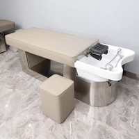 Tempat Tidur Perawatan Rambut Modern dari Baja Anti Karat dengan Sirkulasi Air, Terapi Uap, untuk Salon Kecantikan, Spa, Furnitur Komersial, Kepadatan Tinggi