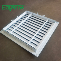 Grille de sortie d'air carrée en alliage d'aluminium durable et moderne avec grille de ventilation à lamelles pour entrepôt, montage mural