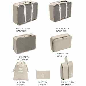 Wholesale 7 Pcs Travel Luggage Organizers Set Waterproof <b>Suitcase</b> Organizer Clothes Shoes Cosmetics Toiletries Storage Bags - Product Image 2