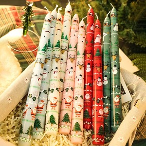 LANJO 25CM Paraffin Wax Christmas Party <b>Candle</b> Ornaments Candlelight Dinner Christmas Decoration Long Rod Wedding Smokeless - Product Image 1