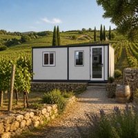 Conteneur de vente directe 2-en-1 avec fenêtres grillagées, sol SPC, bureau préfabriqué, pièce individuelle
