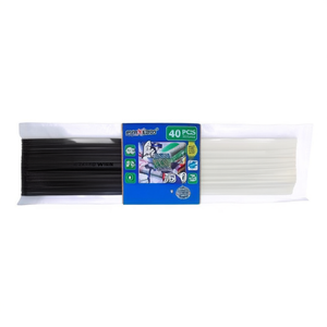 Paquete de 20 bridas para cables de 7,6x300 mm, en blanco y negro, para organización de cableado eléctrico - Product Image 2