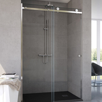 Nouvelle Cabine de Douche Coulissante en Verre avec Cadre en Aluminium Poli 2023, Design Moderne, Produit de Salle de Bain Premium