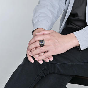 Retro Hip Hop Punk God's Eye <b>Titanium</b> Steel <b>Ring</b> Gold Black Silver Unisex Jewelry Gift - Product Image 2