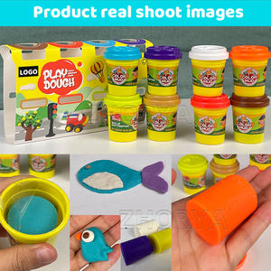 Zhorya mainan kerajinan anak-anak, 8 buah Diy warna kerajinan tangan air kering tanah liat lembut Montessori - Product Image 5