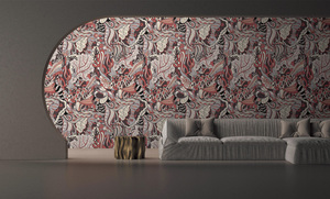 Carta da Parati Artistica Astratta con Motivi Floreali, Stile Retrò Bohémien, Decorazione Murale Geometrica per Soggiorno, Camera da Letto, Hotel - Product Image 3