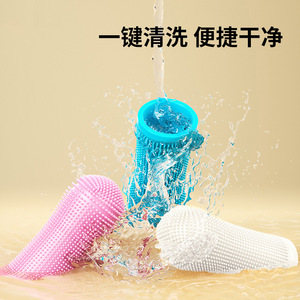 Silicone Finger Toothbrush For Cats And Dogs Pink Color <b>Pet</b> Dental Care Oral Hygiene Tool - Product Image 4