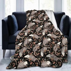 Floral Flannel <b>Blanket</b> Throw <b>Blanket</b> Nap <b>Blanket</b> Reversible Cozy Warm for Home Office Nap Custom Print Wholesale YH-MT-324 - Product Image 2