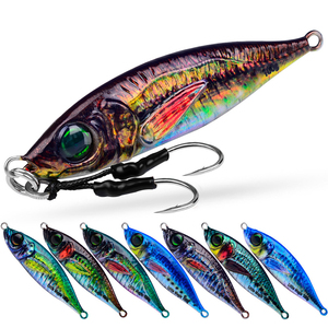 Leurre de pêche en eau salée à lancer lent en métal imprimé en 3D, avec hameçons assistants, 7g 10g 14g 21g 28g 40g 60g 80g, lumineux - Product Image 1