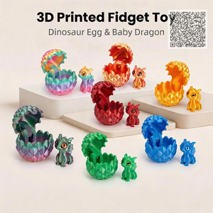 Œuf de dinosaure imprimé en 3D, <span class=keywords><strong>dragon</strong></span> articulé, jouet artistique de bureau, surprise, fournisseur professionnel, couleurs assorties - Product Image 2