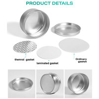 Tarros de Aluminio Plateado de 30ml, 60ml y 100ml, Recargables, con Tapa de Rosca, para Bálsamo Labial, Crema y Aceite Esencial