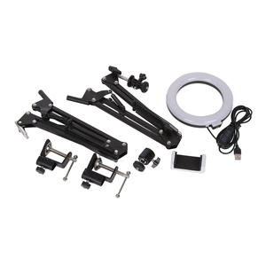 Simock Luce ad Anello per Selfie da 6 Pollici con Supporto Estensibile, 2 Supporti per Telefono, Illuminazione LED con Luminosità Regolabile per YouTube, Live e <span class=keywords><strong>Fotografia</strong></span> - Product Image 5