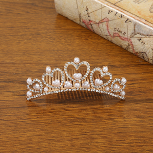 BELLE WORLD Mini <span class=keywords><strong>couronne</strong></span> <span class=keywords><strong>de</strong></span> cristal <span class=keywords><strong>avec</strong></span> peigne à cheveux, accessoires <span class=keywords><strong>de</strong></span> cheveux brillants pour filles <span class=keywords><strong>de</strong></span> 2 à 9 ans - Product Image 4