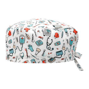 Cappello Medico Stampato alla Moda <span class=keywords><strong>per</strong></span> Donne, <span class=keywords><strong>per</strong></span> Dottori e Infermiere, Berretto Dentistico in Poliestere Spandex, Comodo ed Estetico <span class=keywords><strong>per</strong></span> <span class=keywords><strong>Capelli</strong></span> Lunghi - Product Image 6