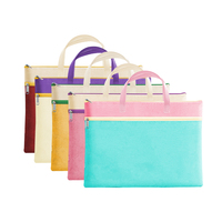 Sac de classement A4 Oxford bicolore avec impression UV, porte-documents portable pour le travail et l'usage quotidien