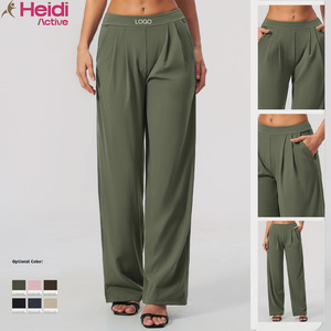 <span class=keywords><strong>Heidi</strong></span> – Leggings larges unis pour femmes, en nylon et élasthanne, 2 pièces, séchage rapide, pour course à pied, entraînement, tenue de sport, gym, yoga - Product Image 1