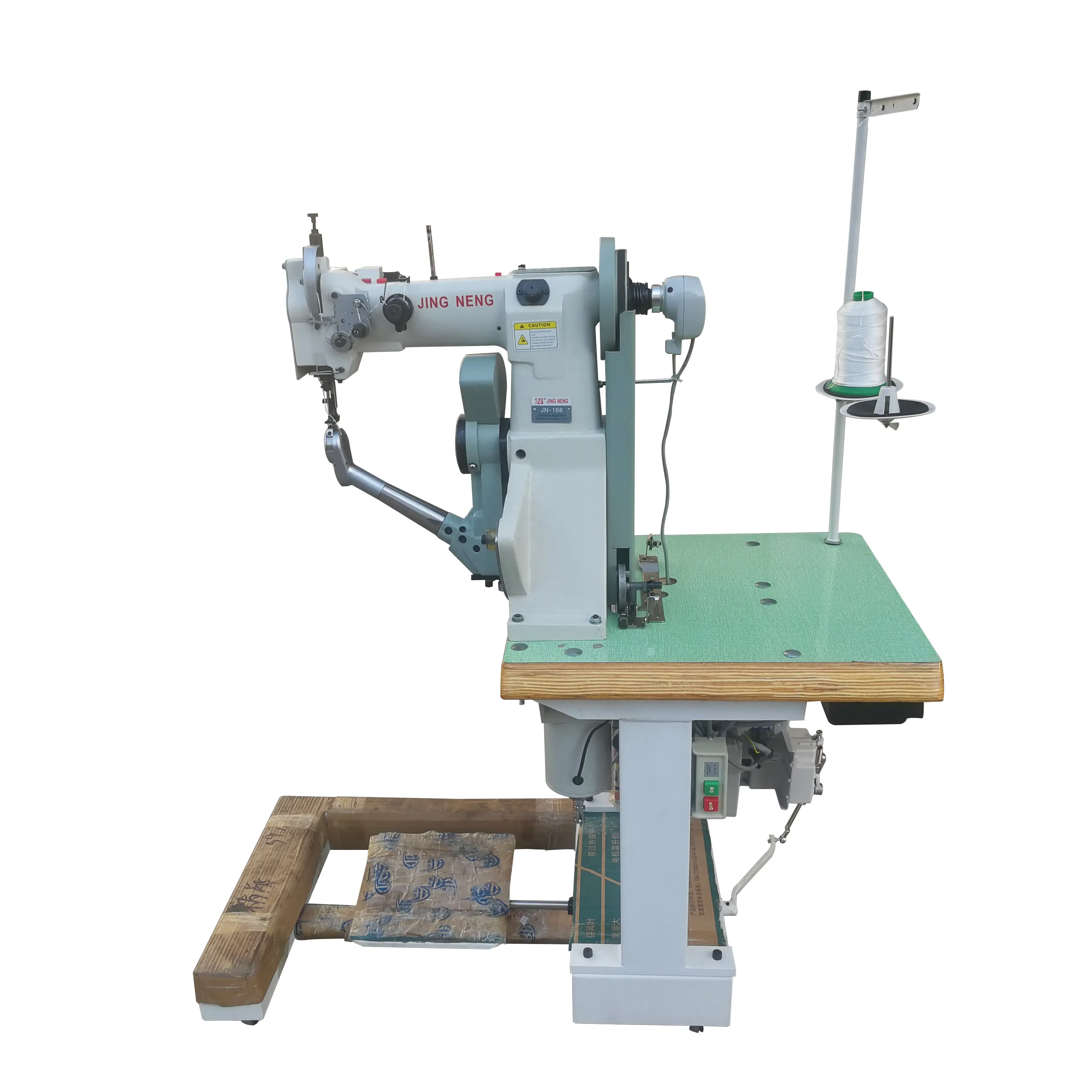 JN-168 Double Thread Swing Arm Side Stitching Sewing Machine Seated Shoe Border Inseam Sewing Machine