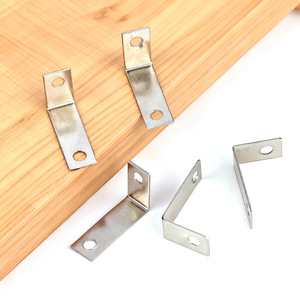 <b>Silver</b> L-Shaped Corner <b>Bracket</b> 26.5mm X 8.7mm X 16.6mm Aluminum Alloy For Picture Frame Wardrobe Connection - Product Image 2