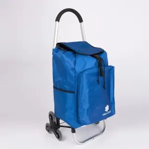 Detachable Waterproof folding shopping cart trolley bag with Thermal Insulation Compartment with Aluminum Lightweight
