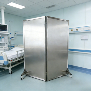 Barrière de protection radiologique mobile en acier inoxydable pour usage hospitalier – Écran en feuille de plomb de haute pureté et fenêtre en verre au plomb pour la radioprotection - Product Image 2