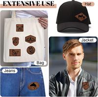 Étiquette en cuir personnalisée gravée au laser, logo estampé, gaufrée à chaud, patch en cuir PU cousu pour vestes en jean