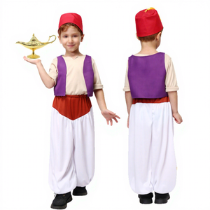 Aladin et la lampe magique Cosplay Costume Nouveau <span class=keywords><strong>Prince</strong></span> Aladin Costume pour garçons Halloween Carnaval Stage Performance Dulxe Suit - Product Image 1