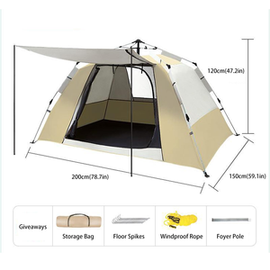 Attrezzatura da campeggio pieghevole portatile per esterni due in uno con protezione solare spessa per campeggio all'aperto in natura - Product Image 2
