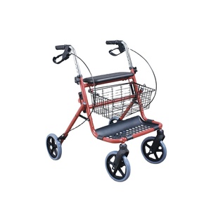 Ajustable plegable gente <span class=keywords><strong>vieja</strong></span> Rollator Walker con asiento y cesta <span class=keywords><strong>de</strong></span> <span class=keywords><strong>la</strong></span> compra - Product Image 1