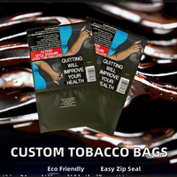 Sacs d'emballage personnalisés en plastique BOPP imprimé, recyclables, avec fermeture éclair, mats et givrés, pour tabac à rouler et tissu, 15g, 30g, 50g, 100g
