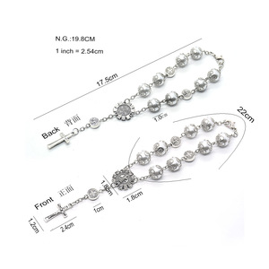 Boho — Mini perles pour miroir de voiture, chaîne catholique, pendentif suspendu, cadeau idéale, 10mm - Product Image 2